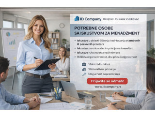 Potrebne osobe sa iskustvom za menadžment