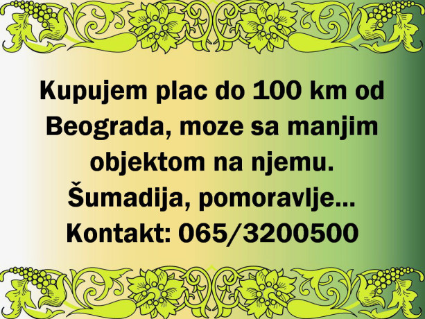 kupujem-plac-do-100km-od-beograda-moze-sa-manjim-objektom-na-njemu-big-0
