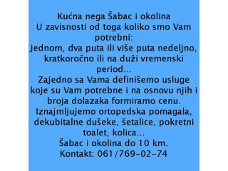 Kućna nega Šabac i okolina