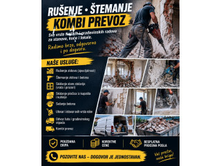 Rušenje • Štemanje • Kombi prevoz